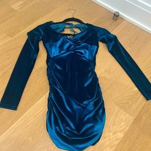 Blue velvet Lucy in the sky mini dress